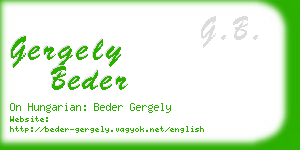 gergely beder business card